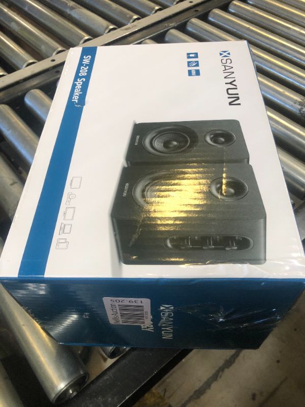Photo 1 of Sanyun SW208 3" Active Bluetooth 5.0 Bookshelf Speakers – 60W Carbon Fiber Speaker Unit - Built-in 24bit DAC - Dynamic 3D Surround Sound – 2.0 Computer PC Monitor Gaming Speakers (Pair, Black)