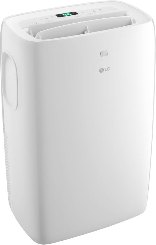 Photo 1 of LG 7,000 BTU Portable Air Conditioner, 115V, Cools 300 Sq.Ft. (12' x 25' Room Size), Portable Air Conditioner for Home with Quiet Operation, LCD Remote Control, and Window Installation Kit, White
