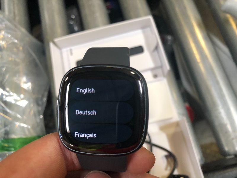 Photo 1 of Fitbit Sense 2 Advanced Health and Fitness Smartwatch with Tools to Manage Stress and Sleep, ECG App, SpO2, 24/7 Heart Rate and GPS, Shadow Grey/Graphite, One Size