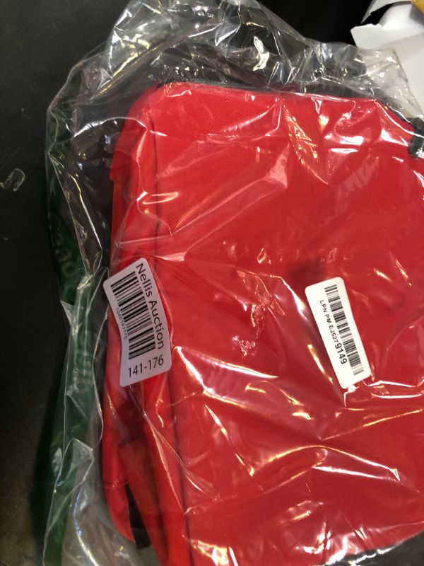 Photo 1 of ALSLEA First Aid Bag Empty First Aid Kit Storage Bag Small Medical Bag Portable Medical Supplies Organizer for Travel, Home, Office, Car, Outdoor, Camping, Hiking (Red)