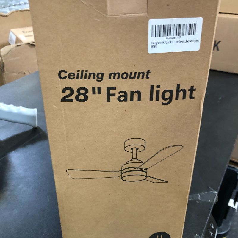 Photo 1 of PBLALA Ceiling Fans with Lights,28" LED Fan Light Hanging with Hook,Hook Type Ceiling Fan,Plug in Ceiling Fan Light,35W,3000-6500k,Remote Control,Portable Fan for Camping Bed,Patios,(Black)