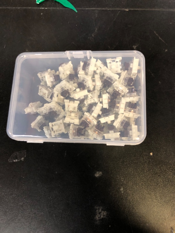 Photo 1 of Granvela OUTEMU Medium-Low Profile Brown Switches, 3-Pin 1.6mm Travel Distance Thin Tactile Key switches - 70 Pack - Cherry MX Compatible DIY Replaceable Switches for Mechanical Keyboard