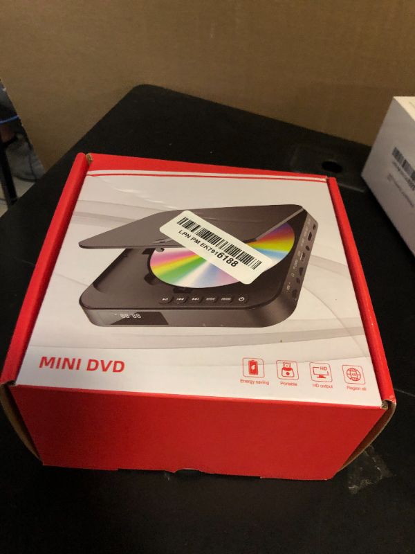 Photo 1 of Mini DVD Player HDMI, DESOBRY 1080P HD Small Compact DVD Player for Smart TV with All Region Free, DVD CD Player with AV Output, USB/TF Card Input, Remote Control, Support PAL/NTSC