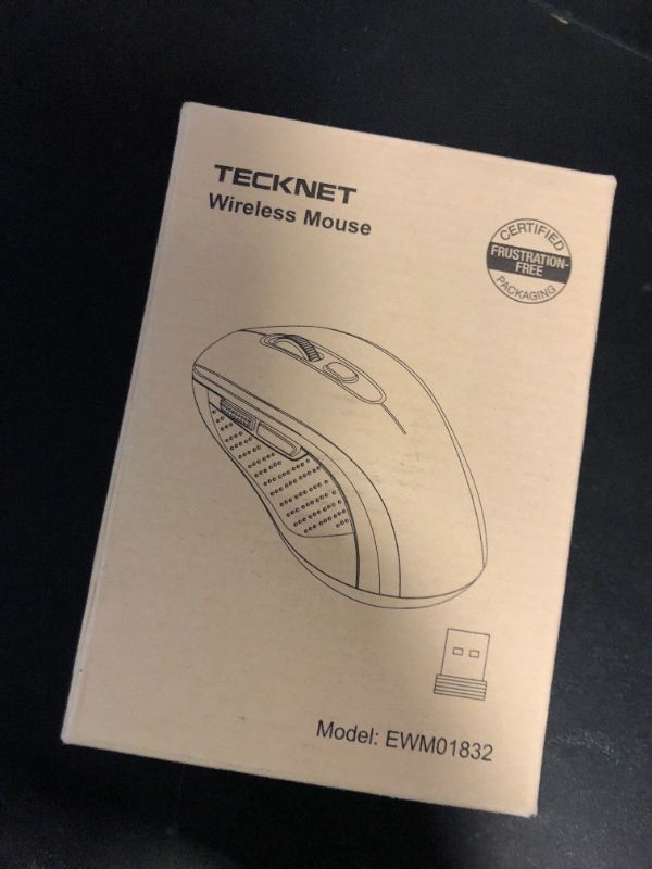 Photo 1 of TECKNET Wireless Bluetooth Mouse for Laptop, 2.4G USB-A Silent Wireless Computer Mouse, 5-Level Adjustable 4000 DPI, Portable Mice with Receiver & 6 Buttons, 18 Months Battery Life (NOT USB-C)