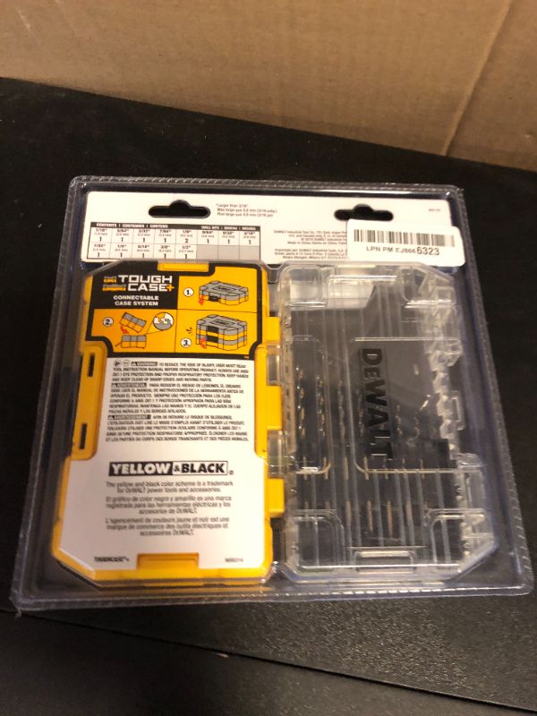Photo 1 of DEWALT Drill Bit Set, 14-Piece, 135 Degree Split Point, For Plastic, Wood and Metal (DWA1184)