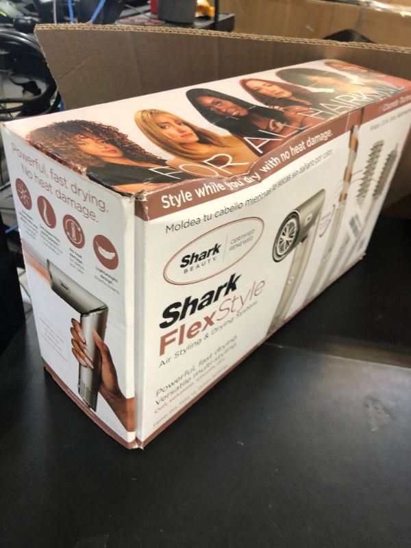 Photo 1 of Shark HD430REF (Refurbished) FlexStyle Air Styling & Drying System, Powerful Hair Dryer Brush & Multi-Styler with Auto-Wrap Curlers, Paddle Brush, Oval Brush, Concentrator Attachment, Stone (Renewed)