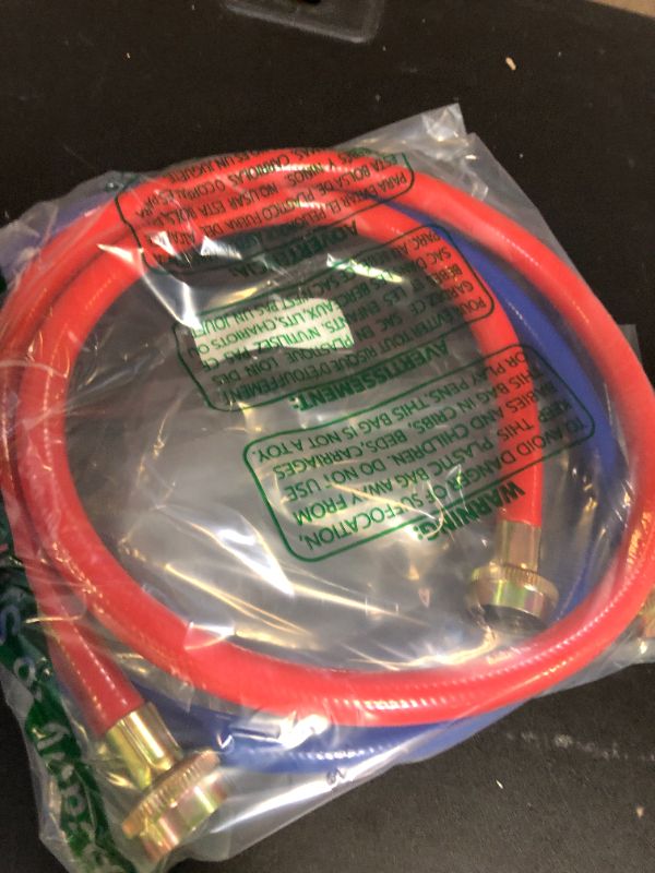 Photo 1 of Washer Hoses 4FT,Rubber Washing Machine Hoses 3/4 Washer Machine Hoses 2 packs,Burst Proof Water Supply Lines ?for Hot and Cold Water Washer Hoses,Universal for All Standard Wash Machines-by MIFLUS