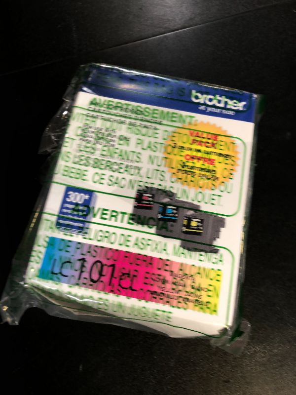 Photo 1 of Brother Genuine Standard Yield Color Ink Cartridges, LC1013PKS, Replacement Color Ink Three Pack, Includes 1 Cartridge Each of Cyan, Magenta & Yellow, Page Yield Upto 300 Pages/Cartridge, LC101