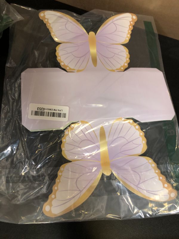 Photo 1 of 12 Pcs Butterfly Tea Party Decorations Princess Party Flower Boxes, Butterfly Paper Vase 3D Table Centerpiece Floral Box for Floral Tea Themed Birthday Party Supplies Baby Shower Wedding Anniversaries