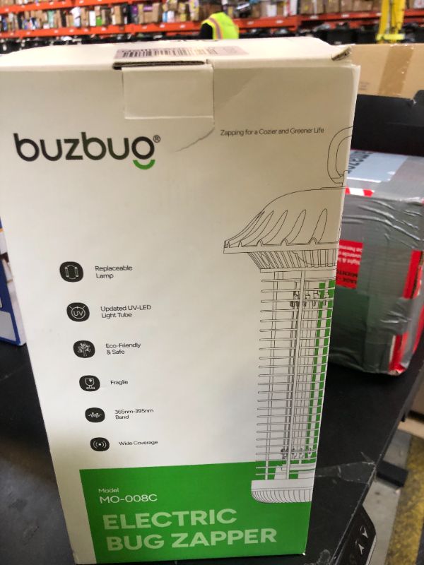 Photo 1 of Buzbug LED Bug Zapper Indoor Outdoor, 10 Years Lifespan, 6.5ft Power Cord, IPX4 Waterproof, High-Voltage, Mosquito Zapper, Fly Trap Mosquito Trap, Fly Killer Fly Zapper -MO008C