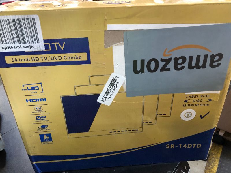 Photo 1 of Feihe 14 Inch TV with DVD Player Built-in, HD Flat Screen Small TV DVD Player Combo w/ATSC Tuner/HDMI/USB/AV/VGA Input, Suitable for Kitchen Bedroom RV Camper