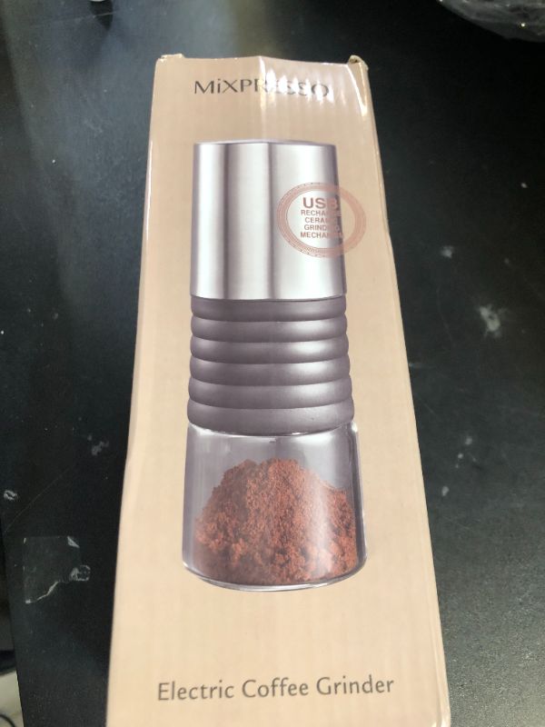 Photo 1 of Mixpresso Electric Coffee Grinder With Usb And With Easy On/Off Button, Coffee Bean Grinder & Spice Grinder For Herbs, Nuts & Grains, Spice Mill.