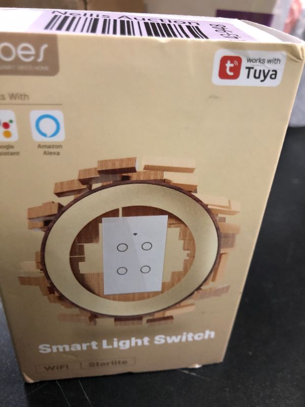 Photo 1 of MOES 2nd Generation Smart Touch Wall Switch, 2.4GHz Wi-Fi Single Fire Single Pole Switch, No Neutral Wire Required, Remote MOES APP Control, Compatible with Alexa and Google Home 110V White 1 Gang