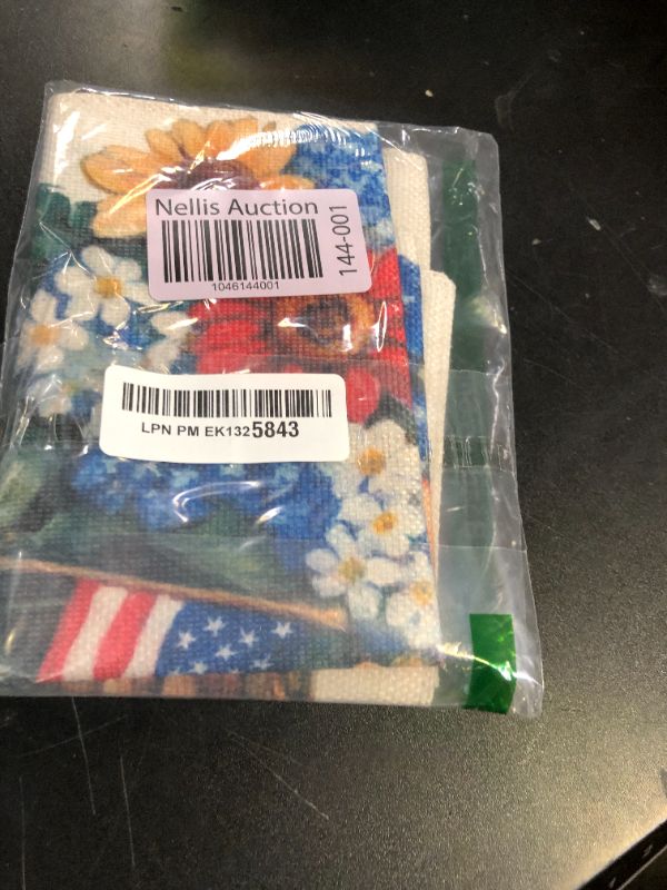 Photo 1 of AVOIN colorlife Patriotic 4th of July Floral Garden Flag 12x18 Inch Double Sided Outside, Memorial Day USA America Welcome Yard Outdoor Decoration