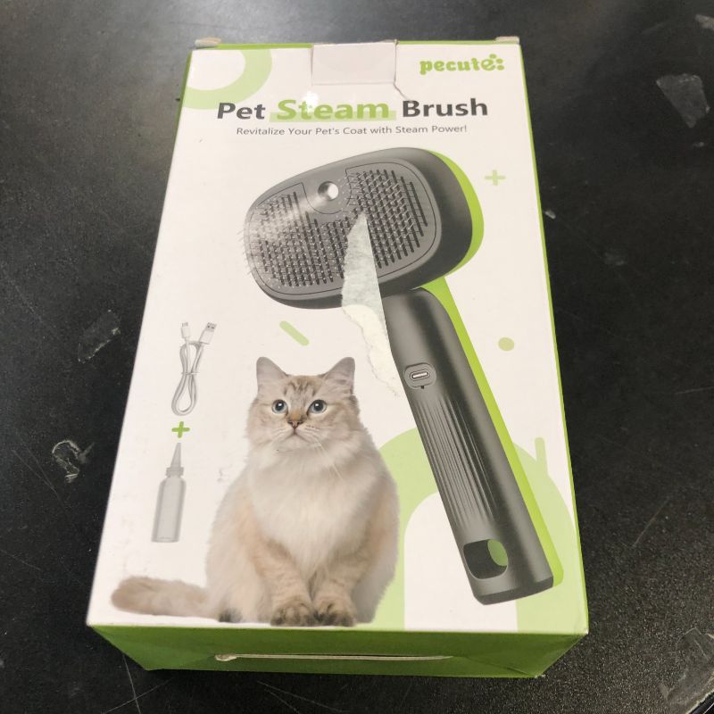 Photo 1 of Pecute Steam Cat Brush, Self-Cleaning Cat Steam Brush with 2 Water Spray Modes, Large Capacity Tank, Steaming Dog Brush for Shedding Massaging Grooming, Cool Mist Only