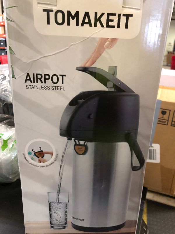 Photo 1 of Airpot Coffee Dispenser Thermal with Pump,3L/102 Oz Insulated Stainless Steel Large Airpot Coffee Carafe Lever Action for Hot/Cold Water,Thermal Carafe for Hot Cocoa for Parties