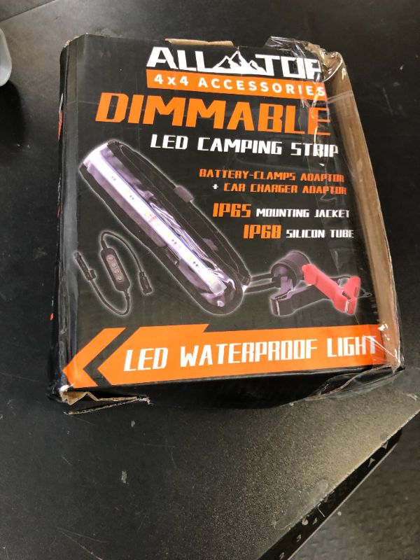 Photo 1 of ALL-TOP Flexible Camping Light Strip with Mounting Jacket - 1300 Lumen - (White/Amber) - IP67 Dual-Protection Water Resistance - RV Camping, Overland, Awning Light and Boating