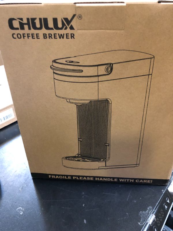 Photo 1 of CHULUX Slim Single Serve Coffee Maker for K Pods, One Cup Coffee Maker Fits 7.3" Travel Mugs, Coffee Machine with 6 to 12oz Brew Sizes