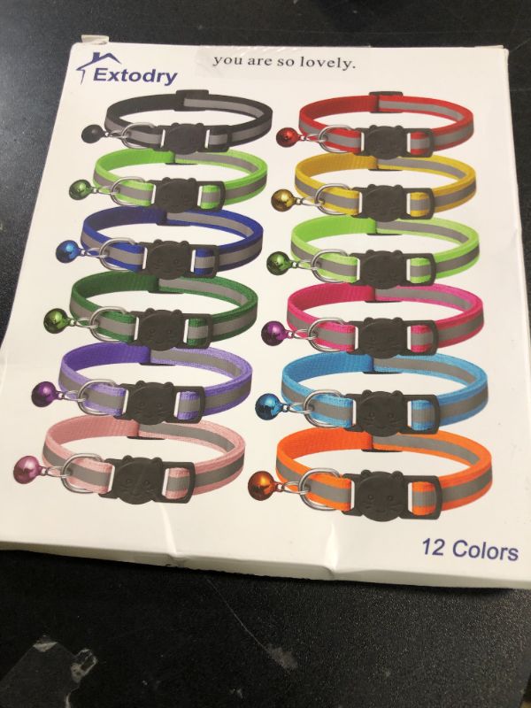Photo 1 of 12 Pack Reflective-Breakaway Cat Collars with Bells,Safety Buckle Kitten Collar, with Name Tag, Adjustable,Ideal for Girl Cats Male Cats,Pet Supplies,Stuff,Accessories(12 Colors & 2 ID Tags)