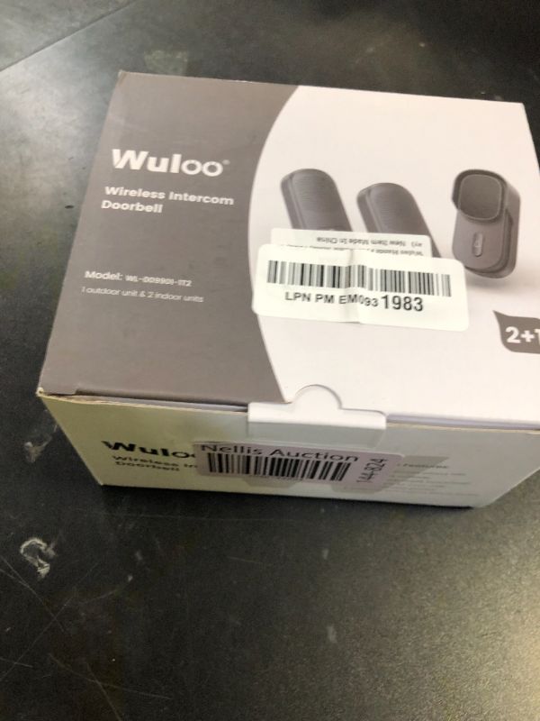 Photo 1 of Wuloo Hands Free Wireless Intercom Doorbell for Home Classroom, Two Way Intercomunicador Door bell Chime with 1/2 Mile Distance 4 Volume Levels 10 Chimes Battery Operated with Mute Mode, ?1&2, Gray)