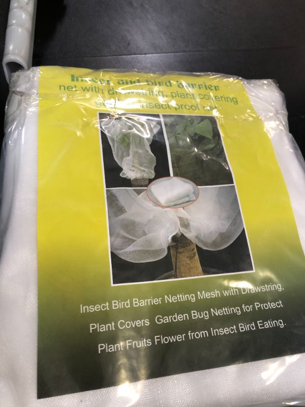 Photo 1 of 10 X 10 Ft Large Fruits Tree Netting Cover with Zipper and Drawstring, Insect Bird Barrier Netting for Garden Protection, Garden Plant Mesh Netting Cover for Cherry Apple Peach Tree Blueberry Bushes