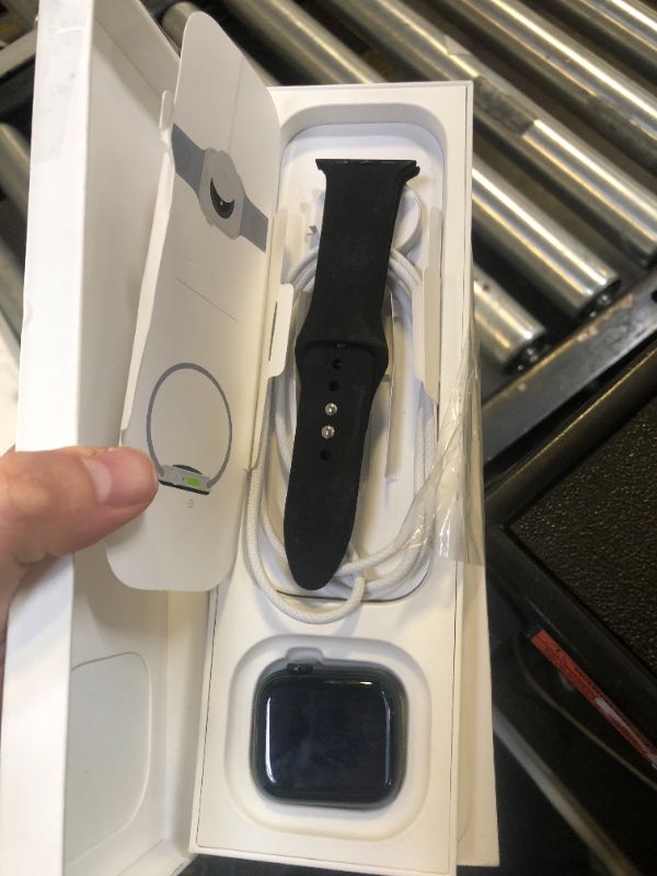 Photo 1 of Apple Watch Series 8 [GPS, 45mm] Silver Aluminum Case with White Sport Band, M/L (Renewed)