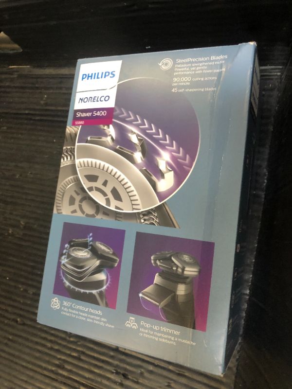Photo 1 of Philips Norelco Shaver 5400, Rechargeable Wet & Dry Shaver with Pop-Up Trimmer, S5880/81