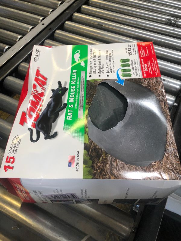 Photo 1 of Tomcat Rockscape Bait Station: Rat and Mouse Killer, Discreetly Place Outdoors, Refillable, Kid and Dog Resistant