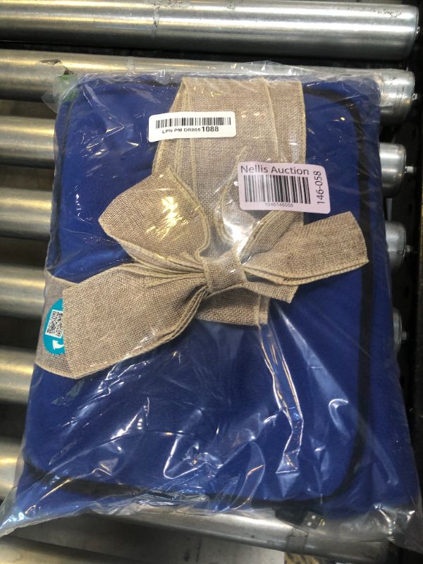 Photo 1 of Kirkwood Kitchen Blue Heated Fleece Blanket, Portable USB Powered, Stadium & Picnic Use, Travel & Camping, Hiking & Outdoor Activities or Wheelchair
