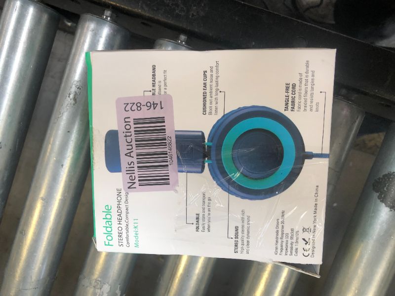 Photo 1 of Kids Headphones - noot products K11 Foldable Stereo Tangle-Free 3.5mm Jack Wired Cord On-Ear Headset for Children/Teens/Boys/Girls/Smartphones/School/Kindle/Airplane Travel/Plane/Tablet (Navy/Teal)
