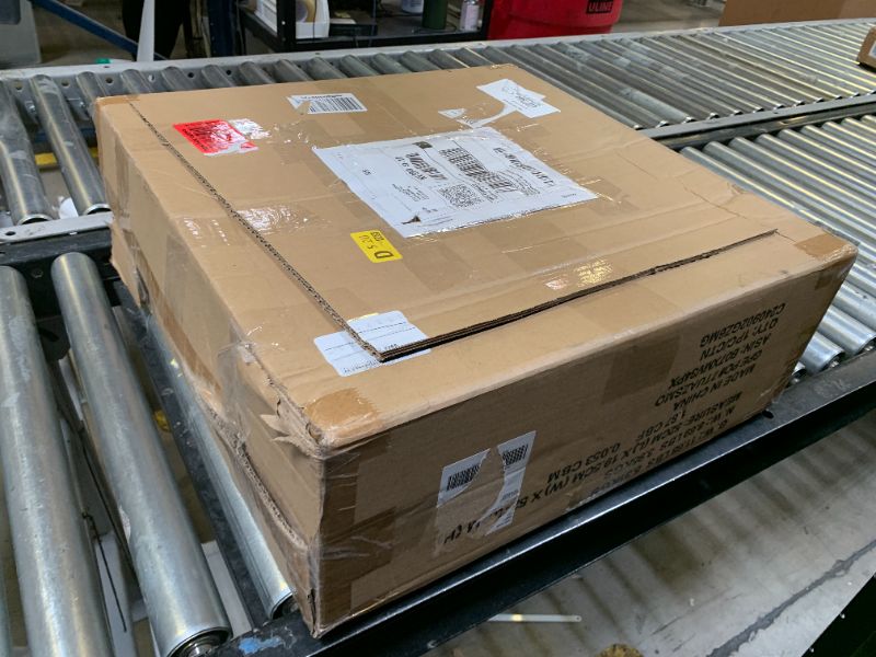 Photo 1 of Amazon Basics 18" High Velocity Industrial Fan, Floor Fan, with 3 Speeds, Tilt Head, ETL-Listed Safety Compliance, Metal Housing/Blades, Ideal for Industrial/Commercial Space/Garage/Gym, 100W, Black
