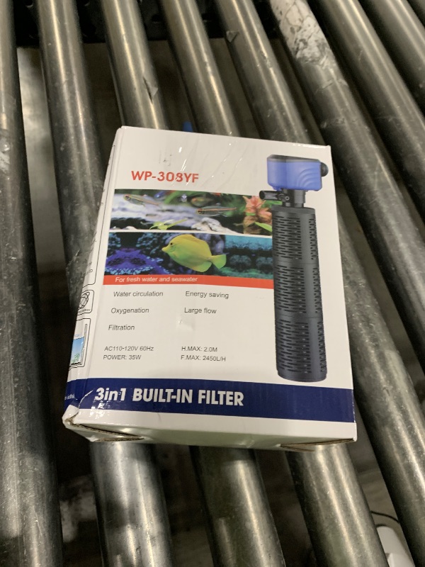 Photo 1 of Aulofee Aquarium Filter, 100-300 Gallon Fish Tank Filter, 660 GPH Internal Turtle Tank Filter for Large Tanks & Small Ponds, Submersible Whisper Filter,Saltwater & Freshwater