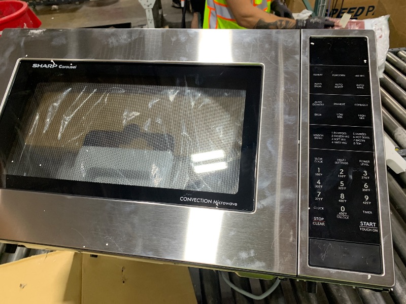 Photo 1 of SHARP Convection Countertop Microwave Oven with Removeable 15.4" Carousel Turntable, 1.5 Cubic Feet, 900 Watt, Sensor Cooking, Stainless Steel