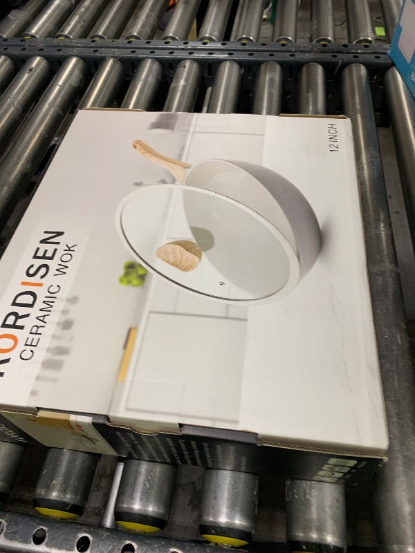 Photo 1 of Kordisen Ceramic Wok Pan, 12 Inch Nonstick Wok with Lid, Healthy Non Toxic Woks & Stir-fry Pans for Cooking, Induction Cookware, PFOA & PFAS Free