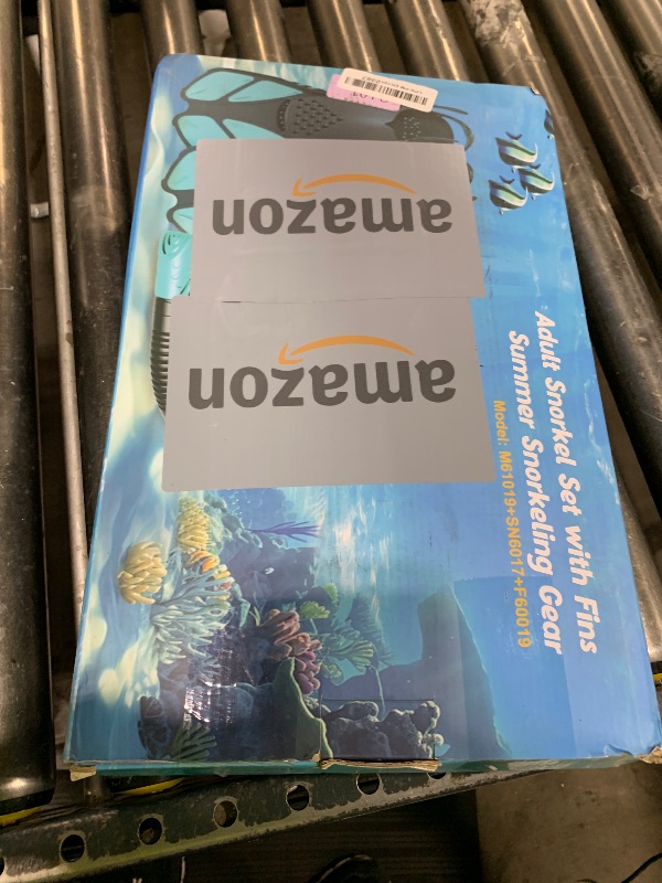 Photo 1 of Ubekezele Snorkeling Gear for Adults Men Women,4 in 1 Snorkel Set with Panoramic View Diving Mask Anti-Fog Anti-Leak,Dry Top Snorkel,Fins and Travel Bag for Swimming,Snorkeling and Travel Diving