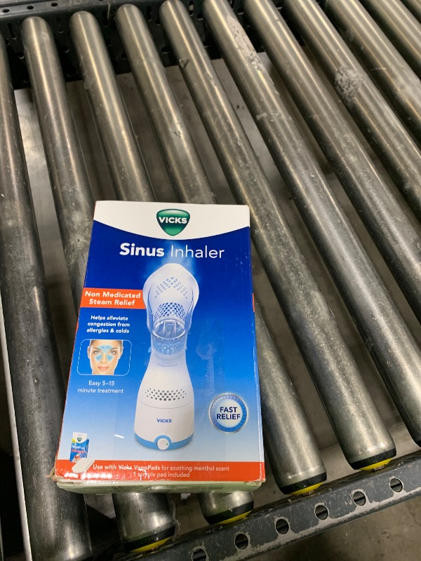 Photo 1 of Vicks Sinus Inhaler - Non-Medicated Steam Relief for Allergies, Congestion, Cough & Colds, Vocal Steamer, Soothes Nasal & Throat Passages, Works with VapoPads (1 Included), FSA & HSA Eligible