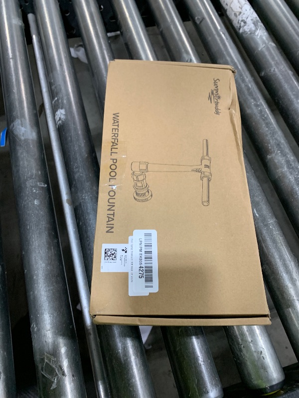 Photo 1 of Pool Fountain for Above and In-Ground Pools, Adjustable Dual Spray Waterfall Sprinkler Cooler for Pool, Swimming Pool Spa Water Fountain, High-Pressure Pool Spray Fountain