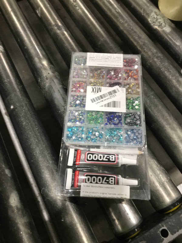 Photo 1 of 10000Pcs Multicolored 5mm Rhinestones for Crafts with b7000 Gem Glue for Clothes Clothing, Flatback Rainbow Colored Rinestones Crystals Diamonds for Fabric Shoes, Flat Back Multi Colorful Gemstones