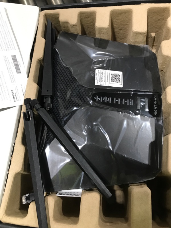 Photo 1 of NETGEAR Nighthawk 6-Stream Dual-Band WiFi 6 Router (RAX54S) – Security Features, AX5400 Wireless Speed, Up to 5.4 Gbps, Covers up to 2,500 sq. ft., 25 Devices - 1-Year Armor Subscription Included