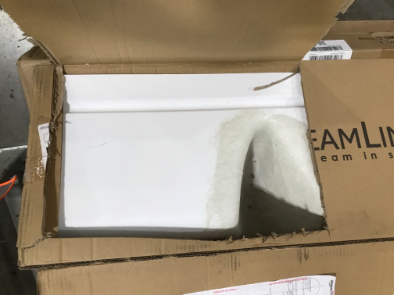Photo 1 of DreamLine 32 in. D x 60 in. W x 75 5/8 in. H Right Drain Acrylic Shower Base and QWALL-3 Backwall Kit In White, DL-6146R-01
