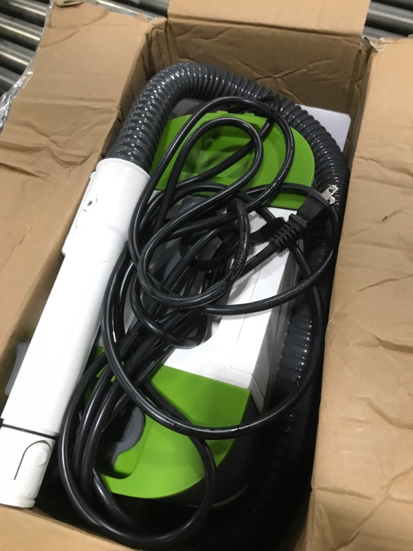 Photo 1 of Upholstery Carpet Cleaner, MUJERBAY 12Kpa Portable Spot and Stain Cleaner, Easy Move with Universal Wheels & Handle, 1.18-inch Deep Cleaning Machine for Couch, Stairs, Car and Pet Messes. Green