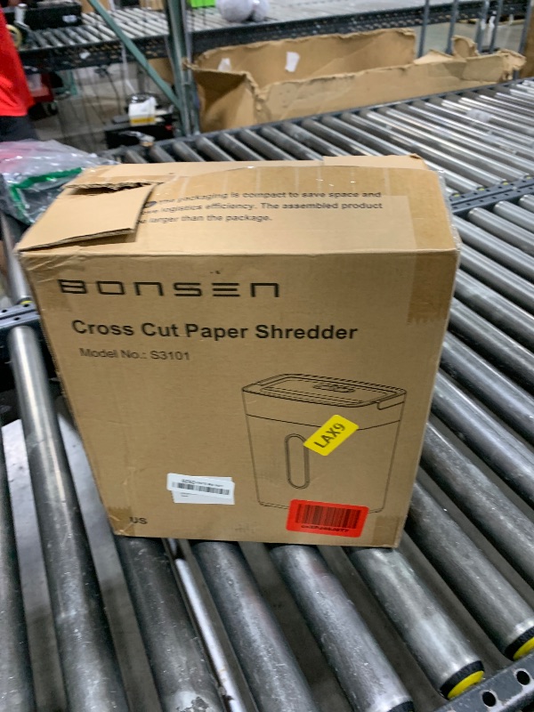 Photo 1 of BONSEN Shredder for Home Office, 4 Gallons 8-Sheet Cross Cut Credit Card Shredder, Small Paper Shredder for Home Use, High Security Level P-4, ETL Certification (S3101)