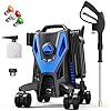 Photo 1 of Electric Pressure Washer 4800 PSI 3.0 GPM High Power Washer with Anti-Tipping, 35FT Power Cord, Cleaning Machine with Foam Cannon for Cars Fences Driveways Patios Home Cleaning Blue