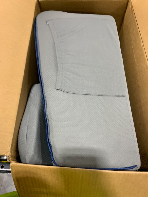 Photo 1 of cooloo8 Lap Desk Pillow for Bed, Soft Arm Rest Pillow, Reading Lap Pillow, Memory Foam Reading Pillow, Laptop Lap Desk for arms for Reading, Working in Bed Couch(Grey)