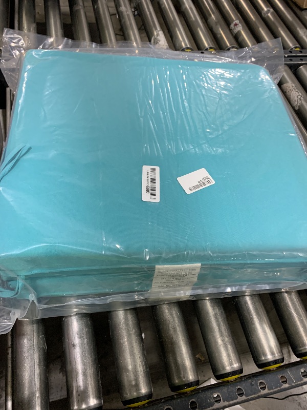 Photo 1 of Basic Beyond Outdoor Chair Cushions Set of 2, Square Corner Outdoor Cushions for Patio Furniture, Water Resistant Patio Chair Cushions with 2 Ties, 18.5x16x3, Teal