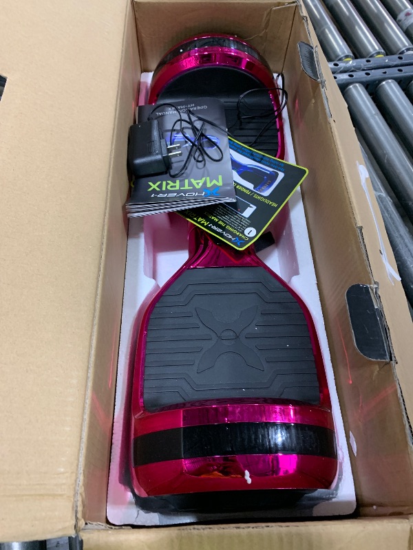 Photo 1 of Hover-1 Matrix Electric Self Balancing Hoverboard with 6.5” LED Tires, Color-Changing Fender Lights, Dual 150W Motors, 7 mph Max Speed, and 3 Miles Max Range Self Balancing Scooter