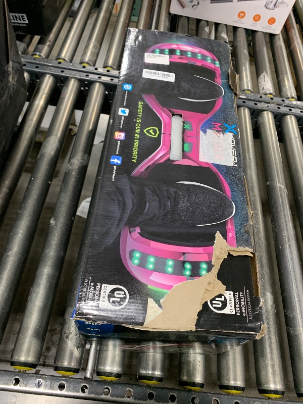 Photo 1 of Hover-1 Matrix Electric Self Balancing Hoverboard with 6.5” LED Tires, Color-Changing Fender Lights, Dual 150W Motors, 7 mph Max Speed, and 3 Miles Max Range Self Balancing Scooter