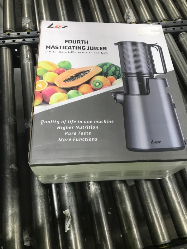 Photo 1 of Cold Press Juicer, Masticating Juicer with 5.4" Wide Feed Chute, 350w Slow Juicer Machines Fit Whole Vegetables and Fruits with High Juice Yield, Easy to Clean (Black)