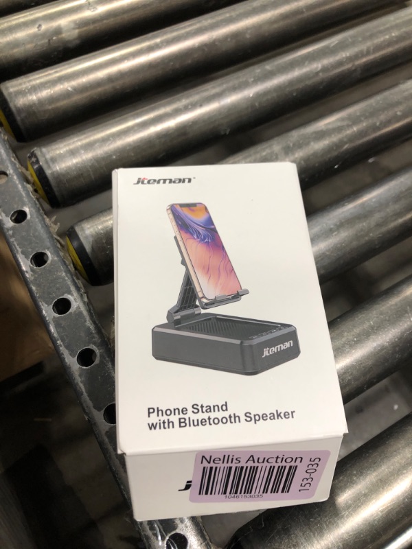Photo 1 of Cell Phone Stand with Wireless Bluetooth Speaker and Anti-Slip Base HD Surround Sound Perfect for Home and Outdoors with Bluetooth Speaker for Desk Compatible with iPhone/ipad/Samsung Galaxy