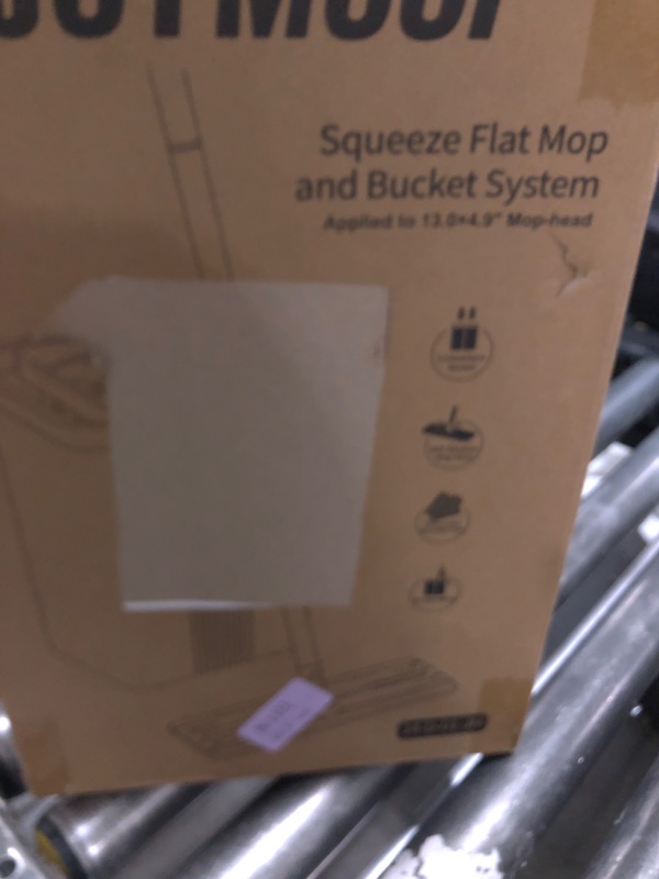 Photo 1 of JOYMOOP Mop and Bucket with Wringer Set for Home, Flat Mop and Bucket System, Mops for Floor Cleaning and Wall Cleaner, with 3 Reusable Microfiber Mop Pads